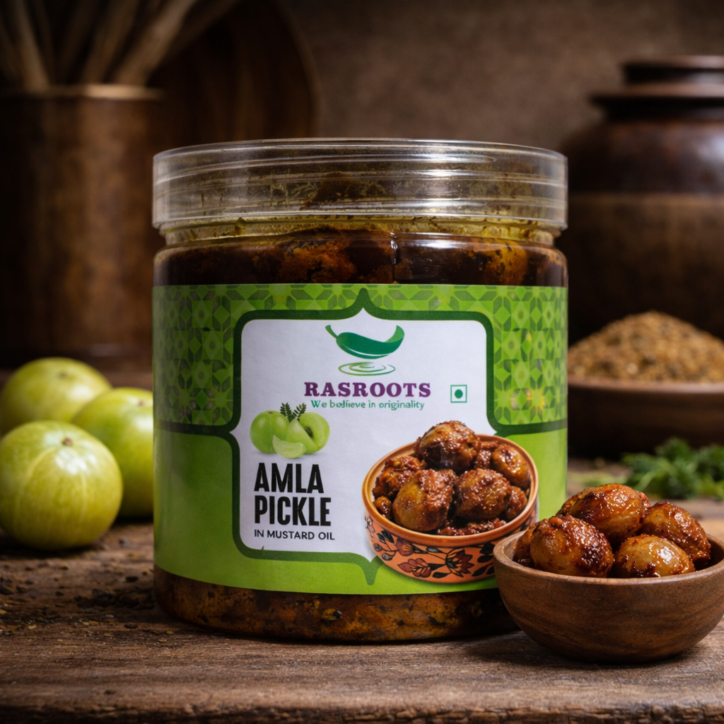 Amla (Indian Gooseberry) Pickle – Traditional & Tangy | In Mustard Oil