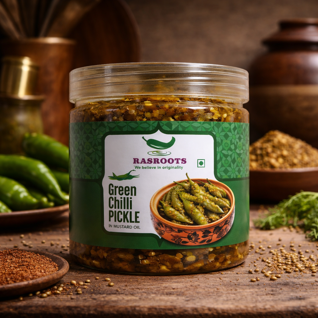Green Chilli Pickle – Spicy & Traditional | In Mustard Oil