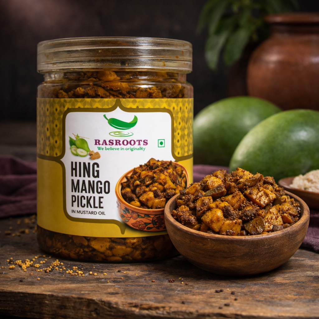 Hing Mango Pickle – Traditional Aam Achar with Asafoetida | In Mustard Oil