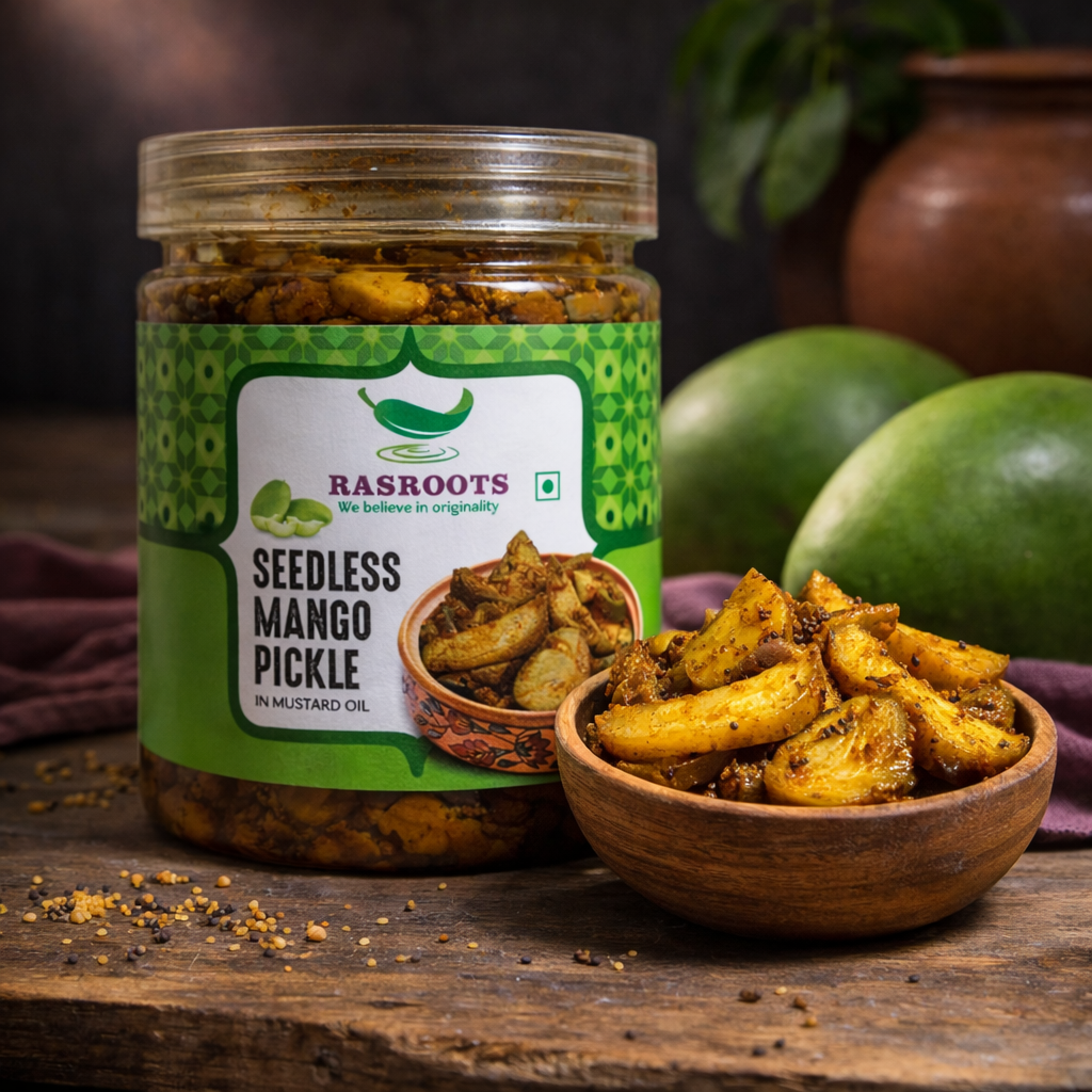 Seedless Mango Pickle – Traditional Aam Achar | In Mustard Oil