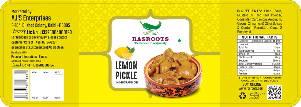 Sour Lemon Pickle – Traditional Khatti Nimbu Achar | In Mustard Oil